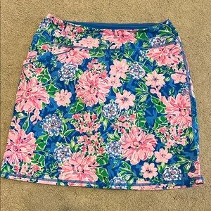 Lilly Pulitzer Blue and Pink Floral Pencil Skirt